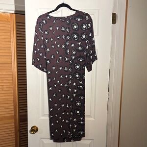 Marimekko Brown and Black mid Sleeve Dress